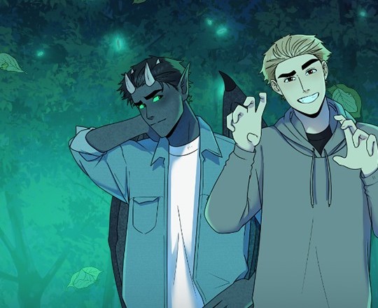 Rooftops & Roommates webtoon cover art
