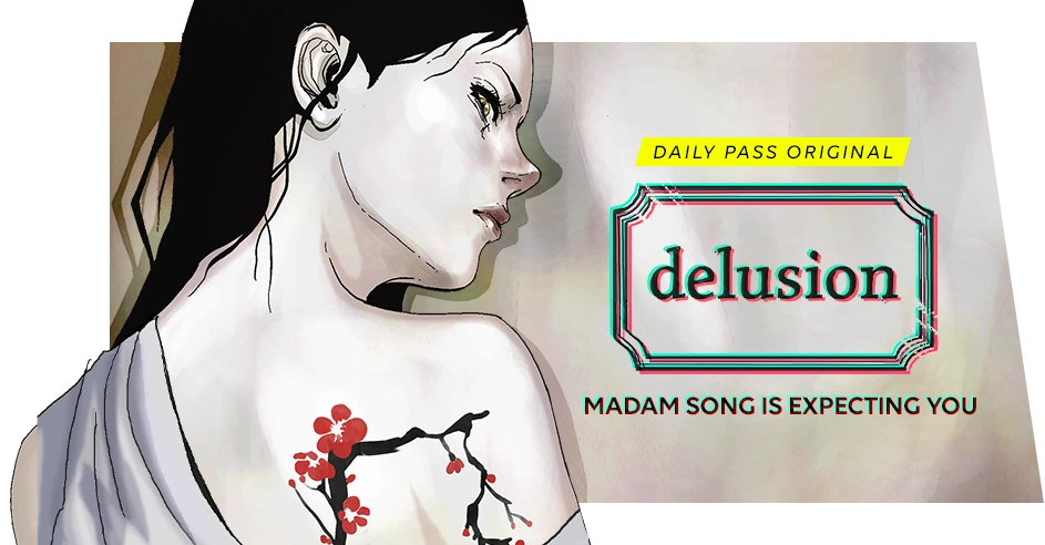 Delusion webtoon cover art