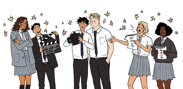 Heartstopper webtoon cover art