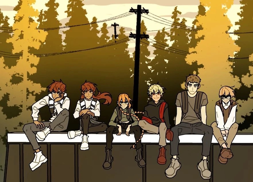 School Bus Graveyard webtoon cover art